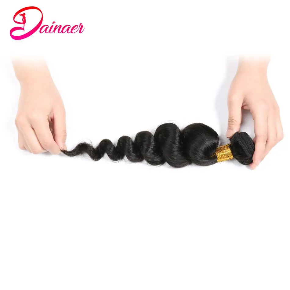 Peruvian Hair Bundles Loose Wave Hair Bundles Natural Color One Bundle Only Remy Human Extensions