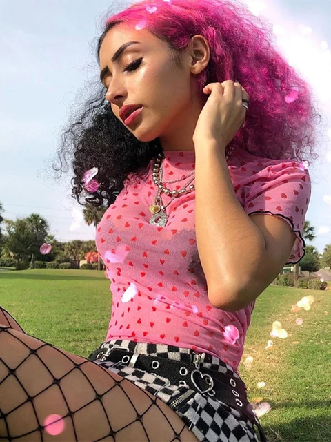 Rhonda Transparent Mesh Heart Top 3