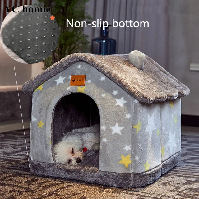 Niche pliable pour animaux de compagnie tapis de lit chaud d hiver pour chiens et chats