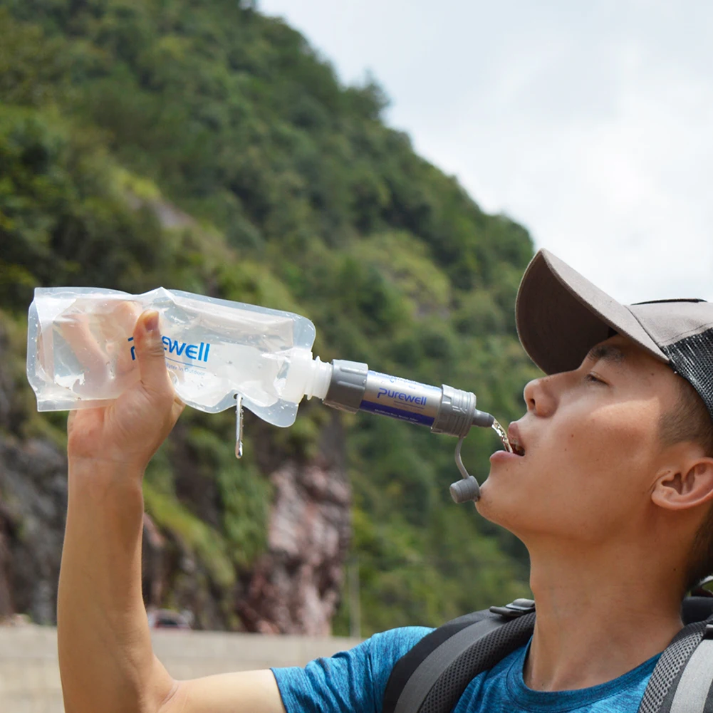 Purificateur d'eau potable Portable en paille, filtre à eau de