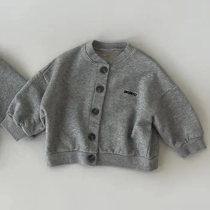 Autumn New Baby Long Sleeve Casual Coat Infant Cute Letter Print Cardigan Jacket Cotton Newborn Toddler Boy Girl Clothes