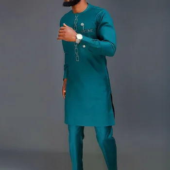 2 pezzi set abito da sera per feste uomo abbigliamento africano moda caftano abiti dashiki abiti tradizionali africani per uomo 2025 1