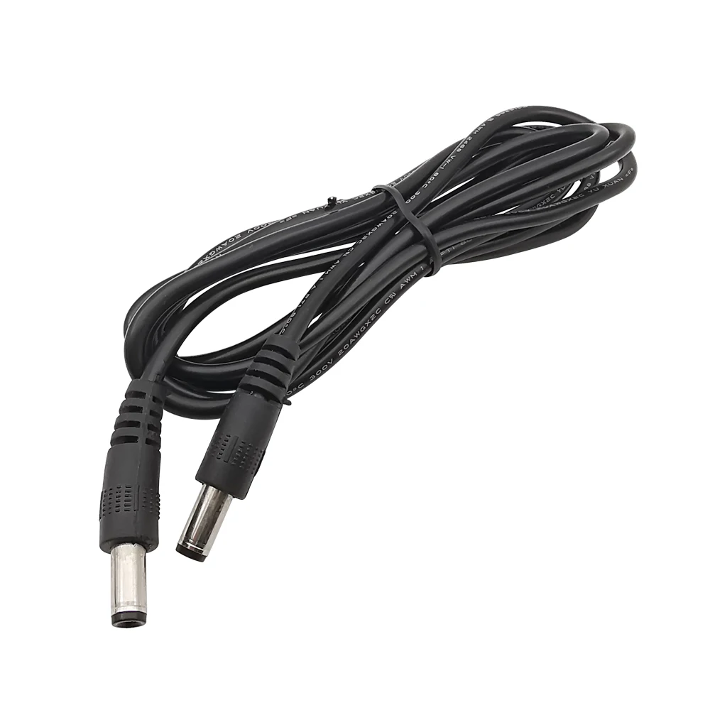 100-Pack Black 5.5x2.1mm DC Power Plug Connectors – 28cm Cable For CCTV Cameras, Monitors & Electronics