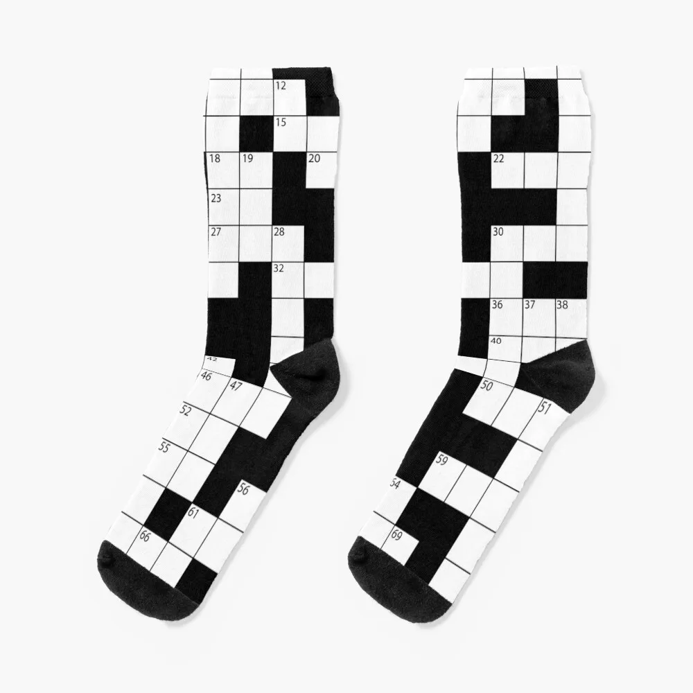 Cool Crossword Pattern Socks custom socks sheer socks Socks with print Luxury Woman Socks Men's