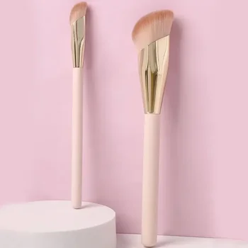 1/2 pezzi pennello per fondotinta testa obliqua pennello per correttore viso crema liquida in polvere pennelli per trucco strumento di bellezza per contorno viso