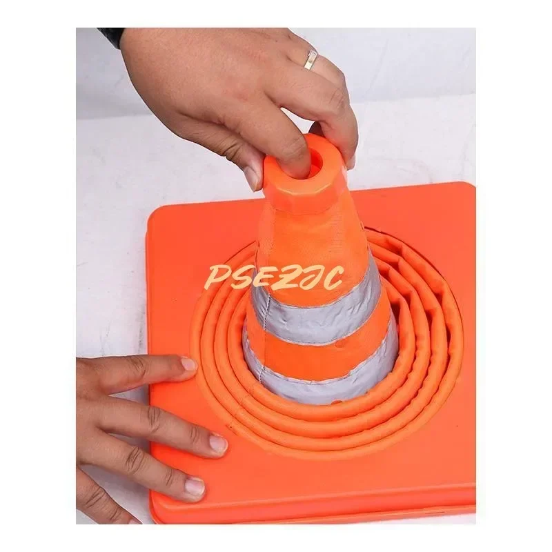 Plastic Road Cone Traffic Emergency Telescopic Reflective