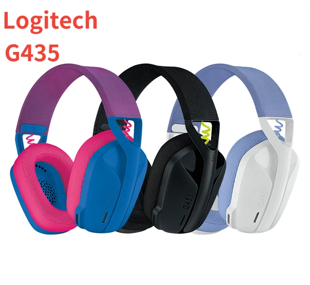 Logitech-auriculares inalámbricos G435 Lightspeed para videojuegos, cascos  por Bluetooth, con micrófono incorporado, compatibles con Dolby