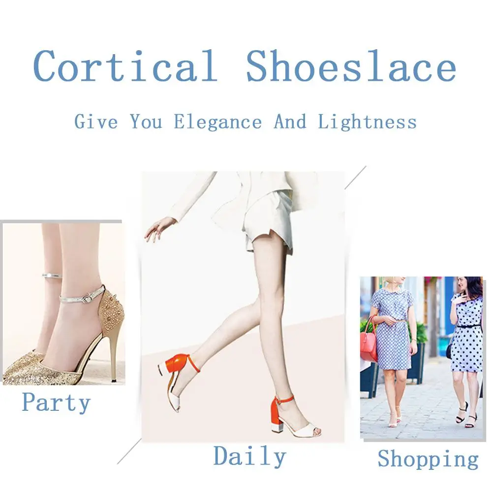 Women 1 Pair Shoelaces Adjustable Shoes Belt PU Leather Ankle Tie Strap Band For Locking High Heels Props Shoe Laces Shoe Accessories Shoelaces Without Ties
