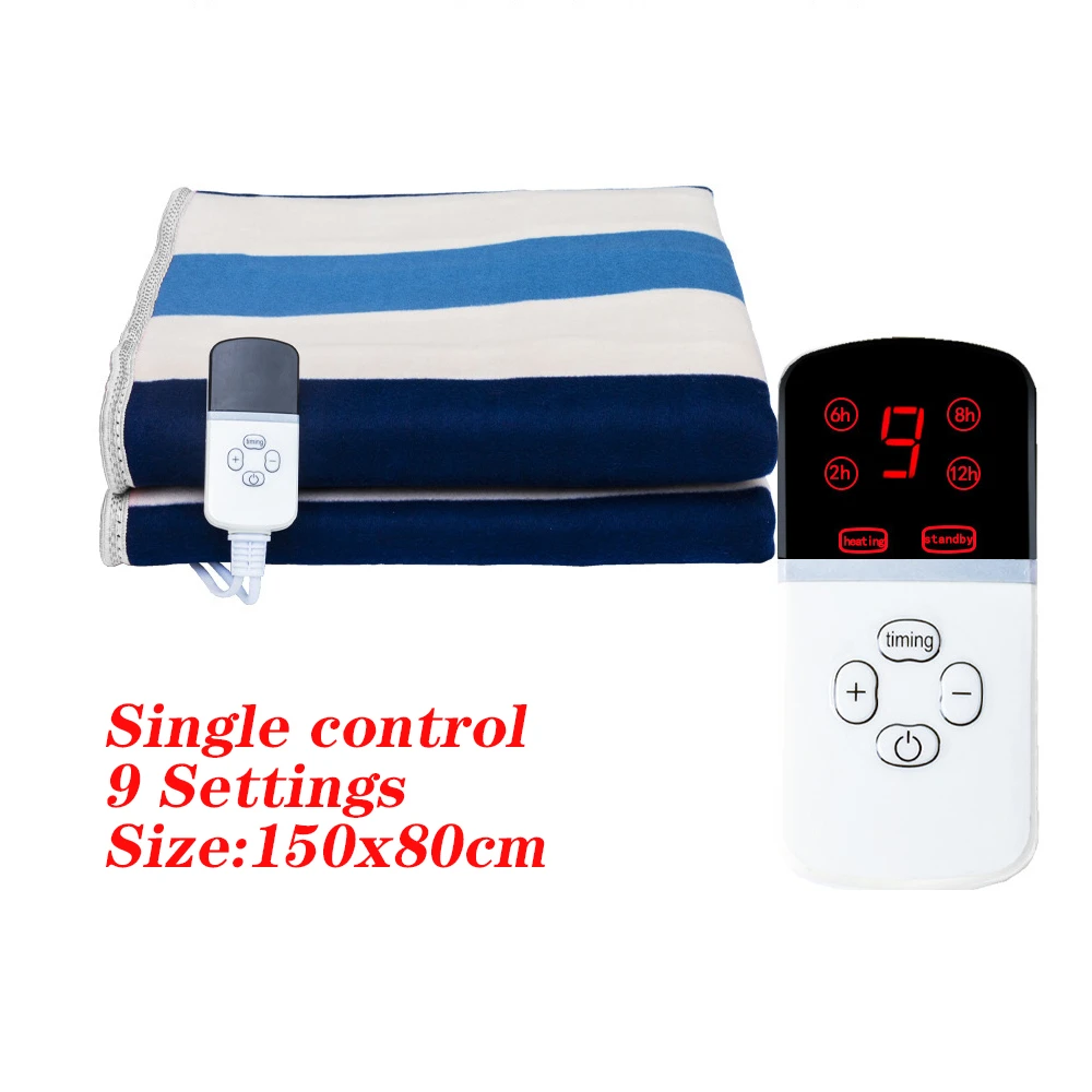 Electric Heated Blanket Fleece Thermostat Heating Pad Blanket Warmer