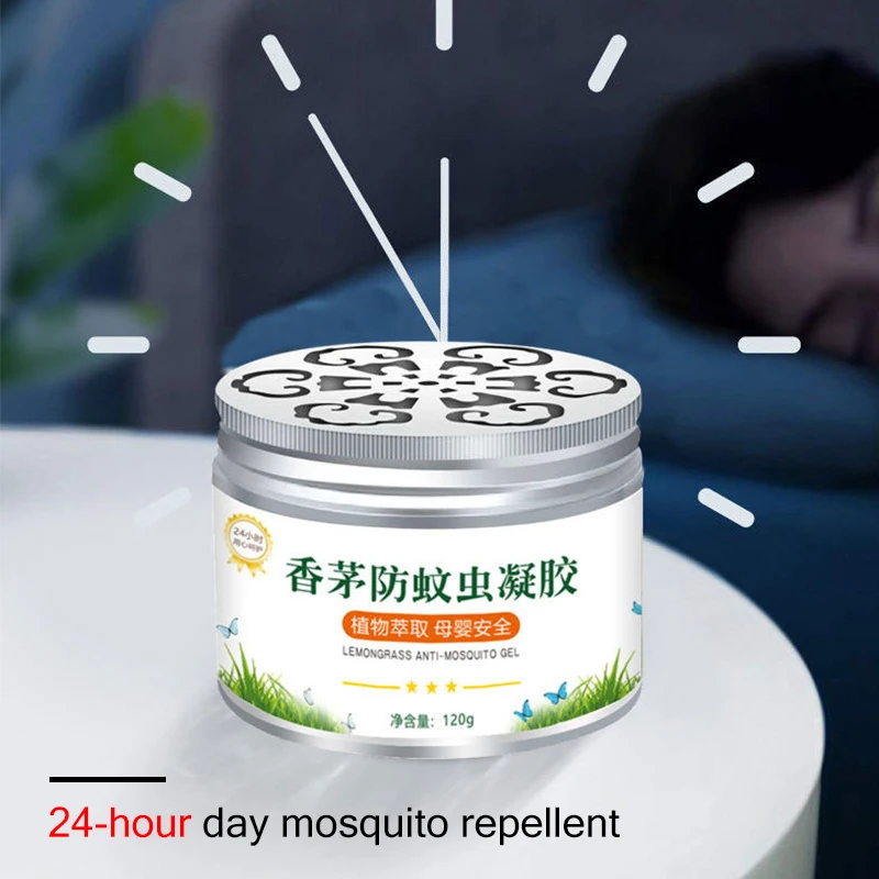 

120g Mosquito Repellent Gel Plant Citronella Non-toxic Cream Safe for Infant Children Pregnant Women Mosquitoes Killer Household