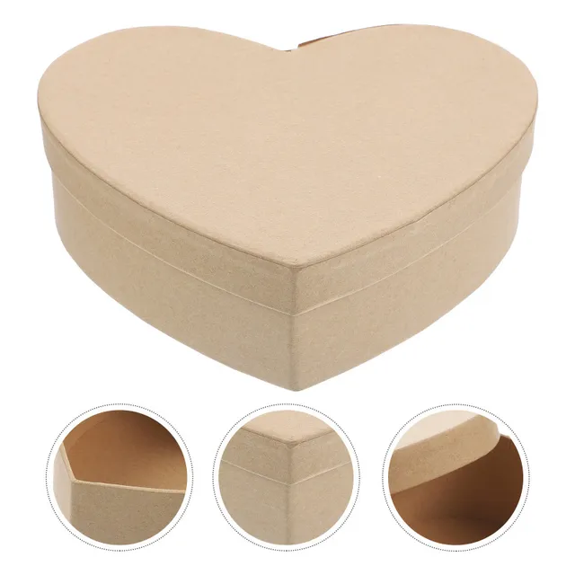 Scatoline Cuore Kraft - Set 4 Pz - 6x6x3,5cm - Per Decorare - Foto 11