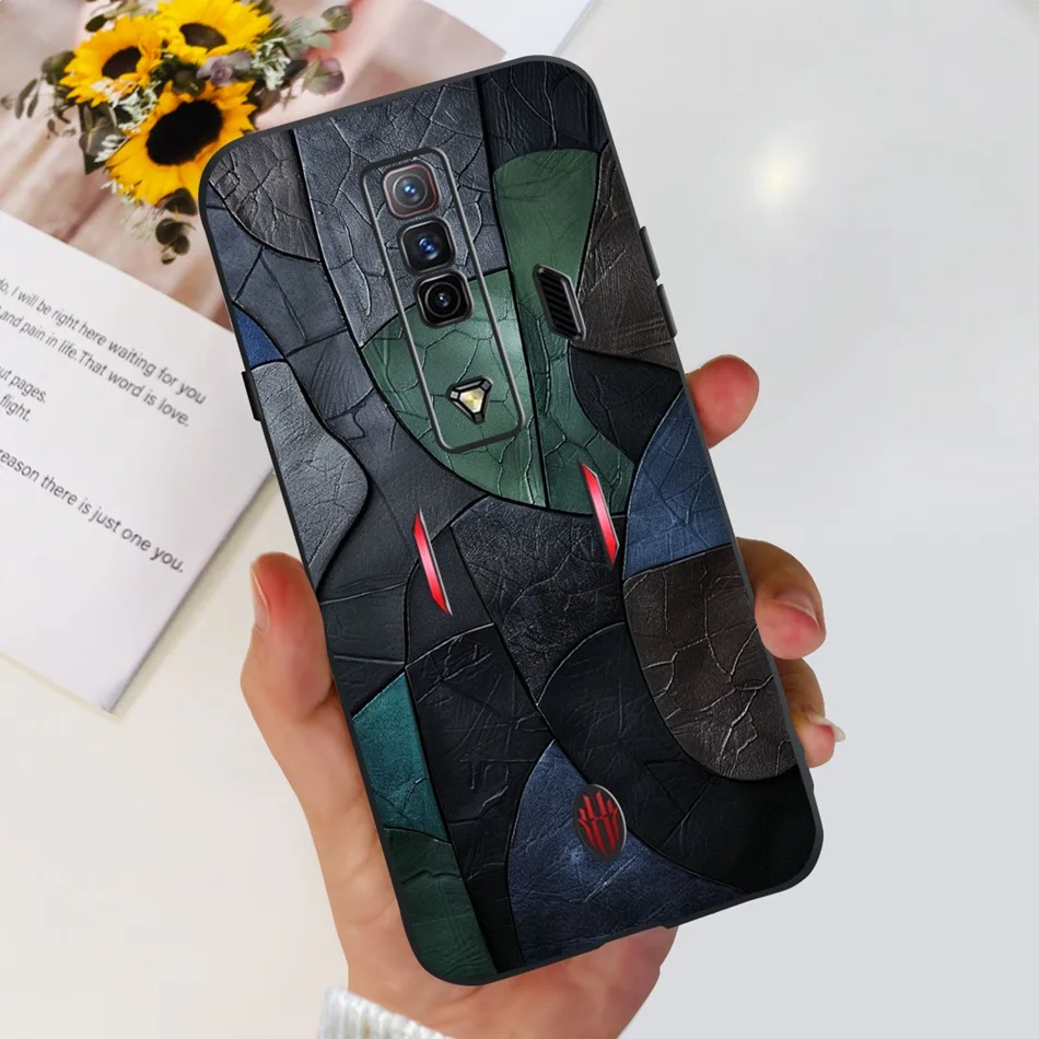 Fashion Cool Pattern Black Silicone Phone Case for ZTE Nubia Red Magic Series