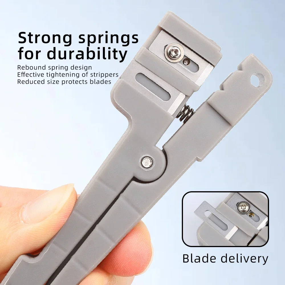Natalink 조정 가능한 광섬유 스트리퍼 및 케이블 슬리터 (03.2mm / 3.25.6mm / 4.87.9mm 동축 케이블용)