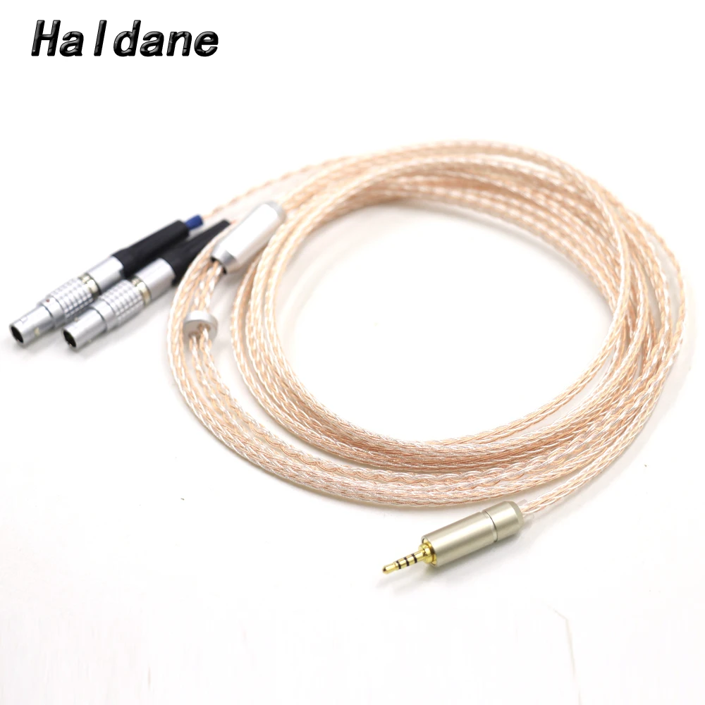 Haldane 16Core Ucdc Singolo Cristallo Rame Argento Misto Aggiornamento Cuffie Sostituire Il Cavo Per L'Auricolare Elear Focale Utopia