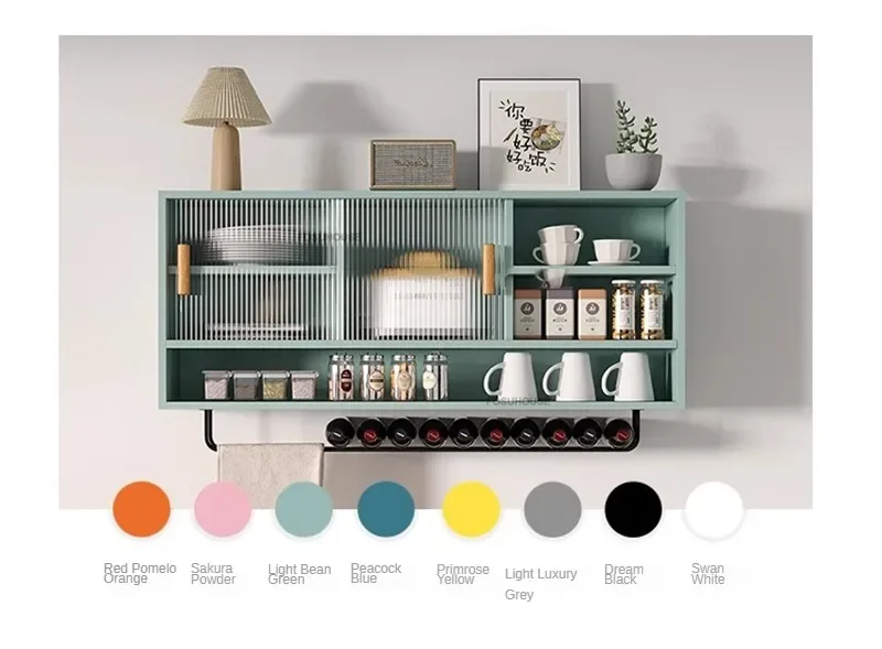 Modern Wooden Kitchen Cabinets Wall Mounted Sideboard Designer Home Furniture Kitchen Island Living Room Display Storage Cabinet
