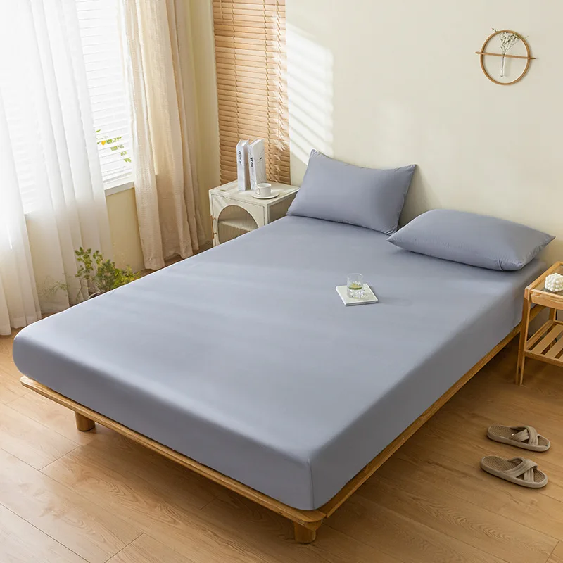 Description Picture 3 of itemSet of Sheets and Covers for Bed Solid Color Fitted Double Free Shipping Waterproof Adjustable a Square and Half