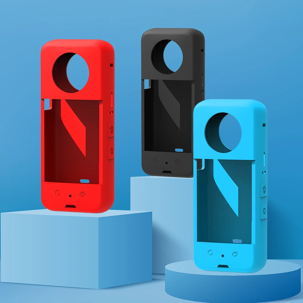 실리콘 보호 쉘 스크래치 방지 방수 바디 보호 커버, 액션 카메라 액세서리, Insta360 X3 용 소프트 바디 케이스