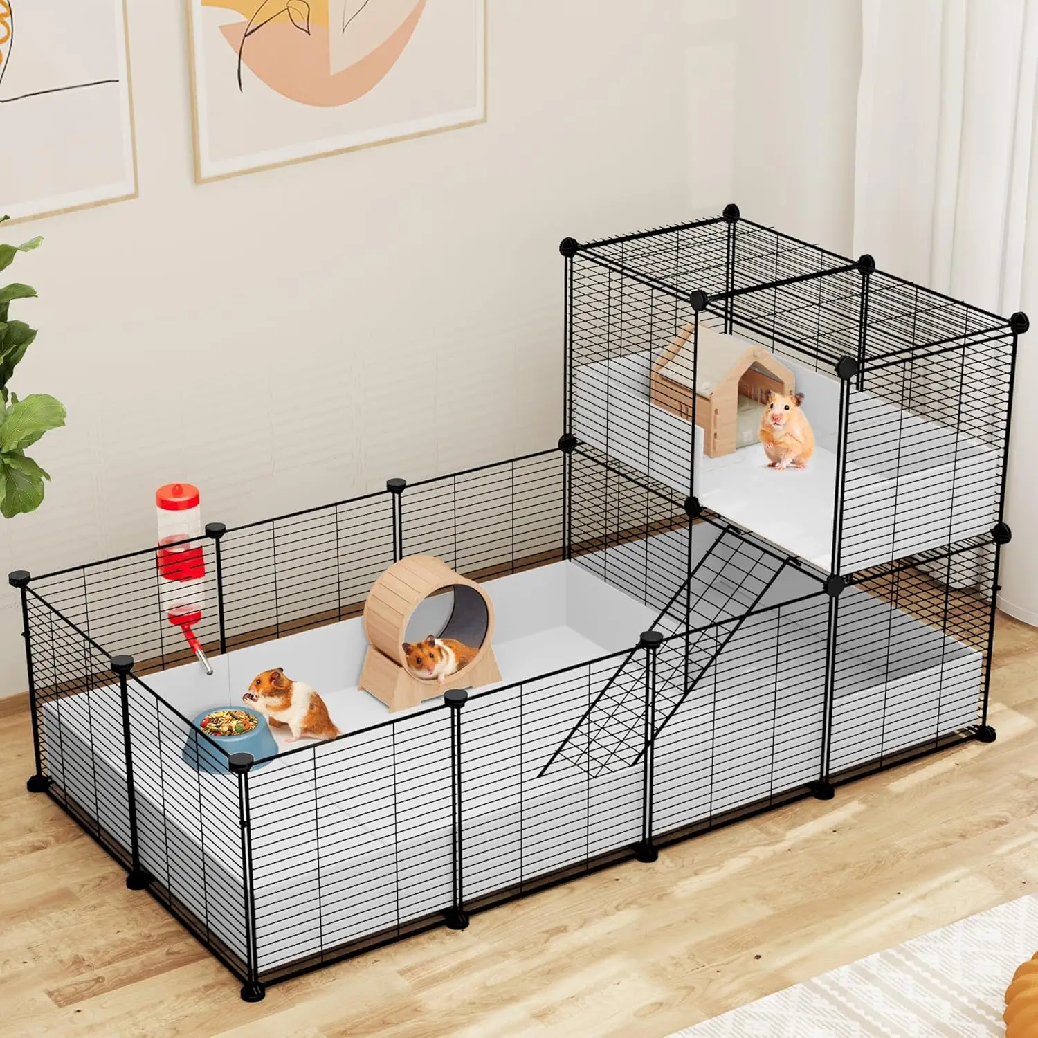 Factory Direct Good Mesh Cage Diy Dutch Pig Hamster Cage,Guinea Pig Cage DIY Layout , Hamster Playpen Enclosure Metal