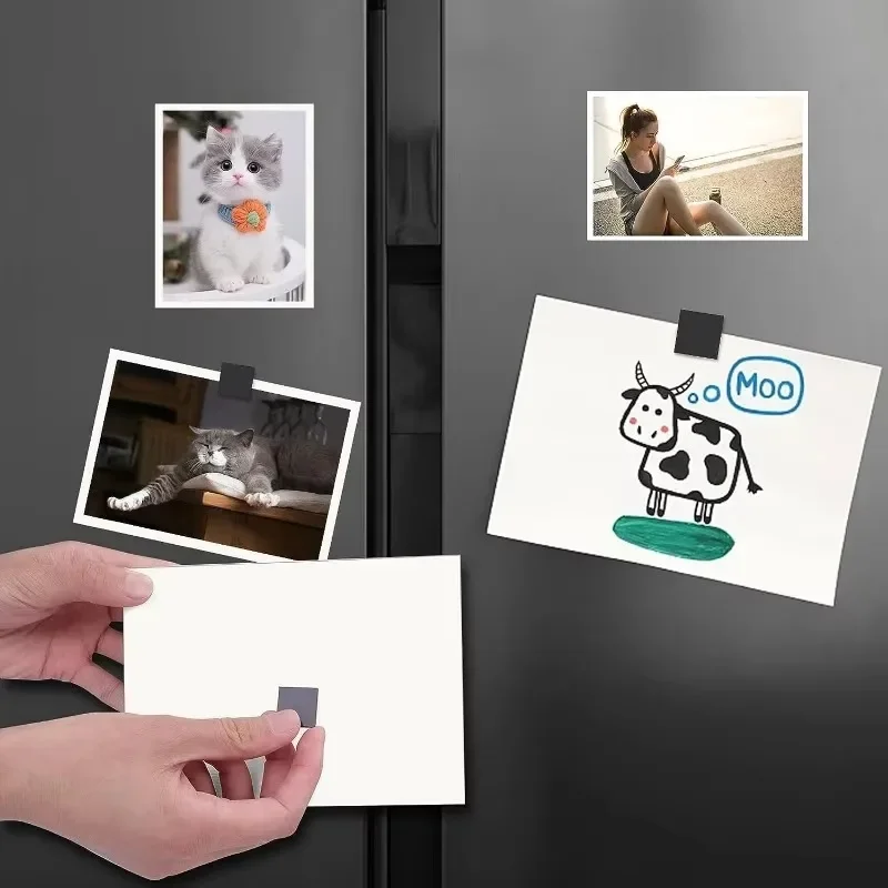 Round Magnets Square Magnetic Sheets Self Adhesive Magnets Adhesive Magnetic Sheets 100/20PCS