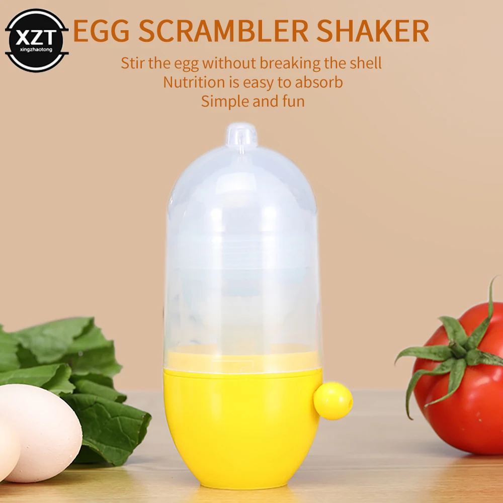 Egg Yolk Shaker Egg Scrambler Gadget Manual Mixing Golden Whisk Eggs Spin Maker Puller Baking Tools Kitchen Accessories
