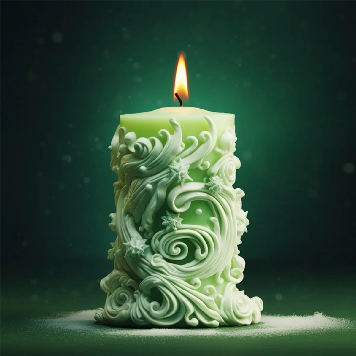 Snowflake Carved Silicone Candle Mold