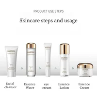 Ensemble de soins de la peau au rétinol Bosein en cinq pièces, comprenant un baume nettoyant, une eau essentielle, une crème pour les yeux, une lotion essentielle et une crème essentielle, contenant des ingrédients bénéfiques pour la peau tels que le Bosein, la niacinamide, l'extrait de Centella Asiatica, etc. Texture douce et rafraîchissante, laissant la peau hydratée et éclatante, pour un teint radieux et souple, une peau claire et hydratée, et une sensation de douceur et de tendreté. Ensemble de soins de la peau, recommandé pour offrir en cadeau, dans un coffret cadeau exquis, pour les soins quotidiens de la peau 2