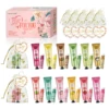 24 Hand gift Hand cream and lip balm set Friends Party Gift with love net bag and thank you card Holiday gift 1