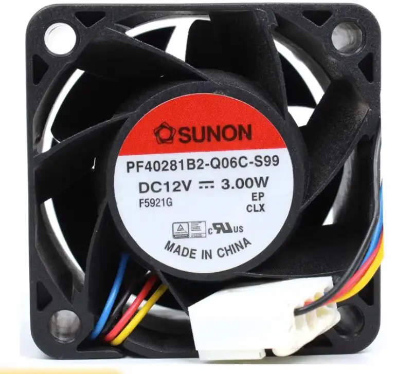 

SUNON PF40281B2-Q06C-S99 DC 12V 3,00 W 40x40x28mm 4-проводной вентилятор охлаждения сервера