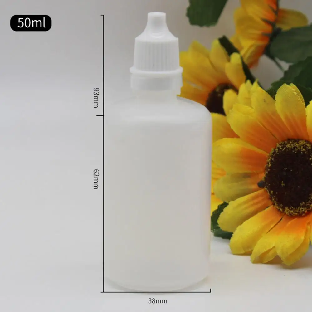 5PCS 5ml/10ml/15ml/20ML/30ML/50ML/100ML Empty Plastic Squeezable Dropper Bottles Eye Liquid Dropper Refillable Bottle 4