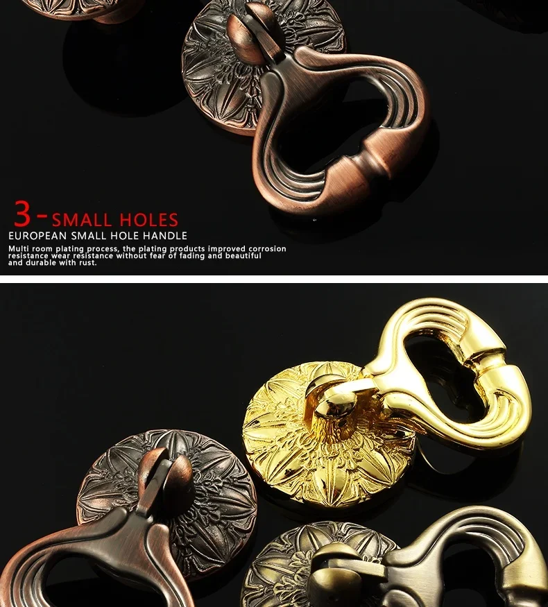 Description Picture 6 of itemDrawer Kitchen Retro Decor Hardware Pulls Pull Handles Cabinet Cupboard Handle Door Knobs Antique Furniture Handles
