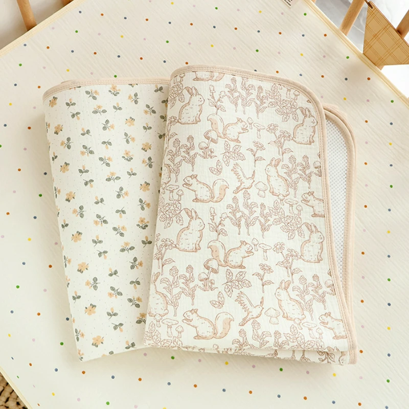 Cotton Baby Diaper Changing Mat Washable Diaper Changing Pad Covers Waterproof Children's Bed Sheet Baby Bedding Items
