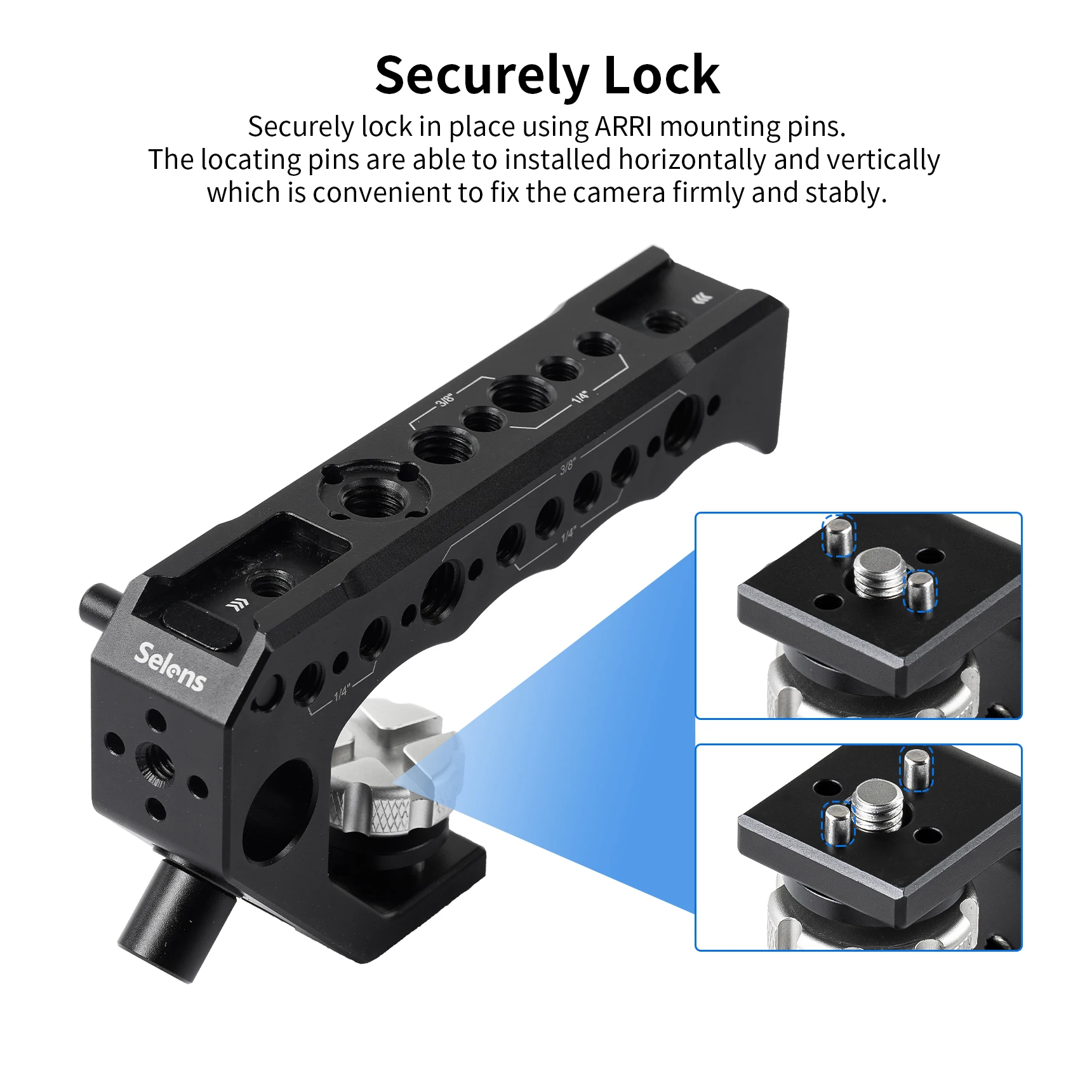 Universal Camera Top Handle 1/4" to 3/8" Screw Adapter for ARRI Grip Camera Cage Photography Accessories