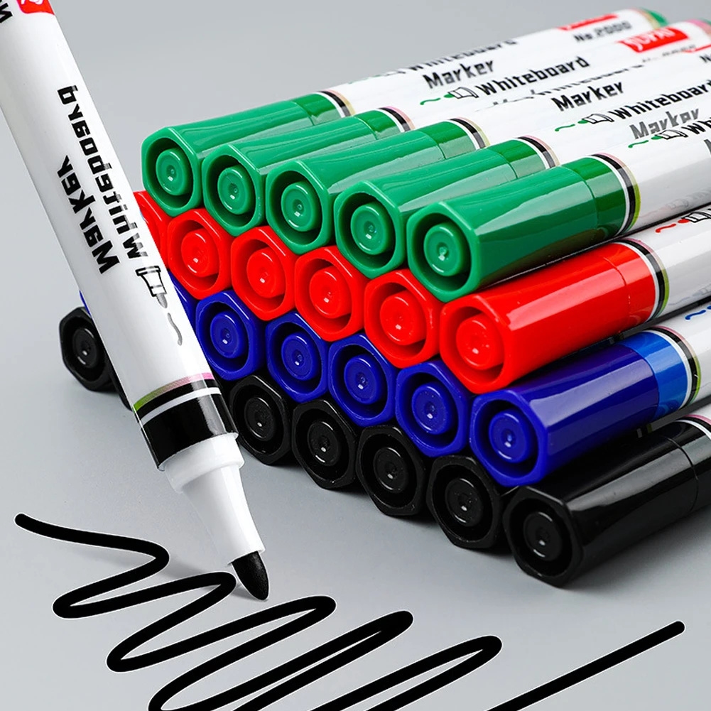 Erasable Whiteboard Pen Multi-Color Combination Durable Thick Marker Blue/Red/Green/Black Conference Office School Stationery