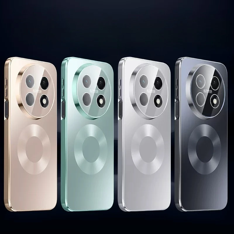 Premium Frosted Magnetic Plated Anti-Drop Phone Cover