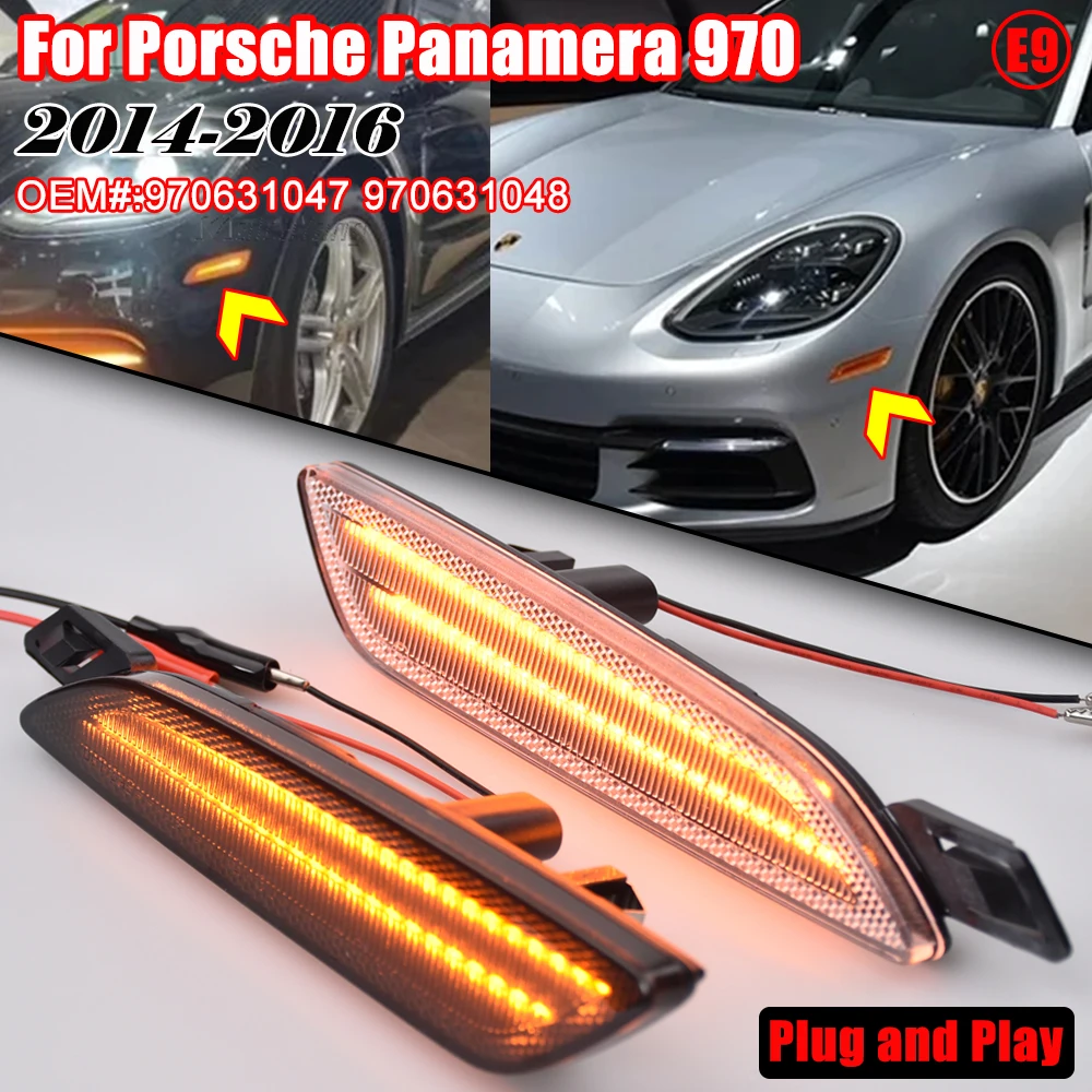 

Для US Version Porsche Panamera 970 LCI 2014-2016 светодиодные, боковые, габаритные фонари Auto Fender Flare