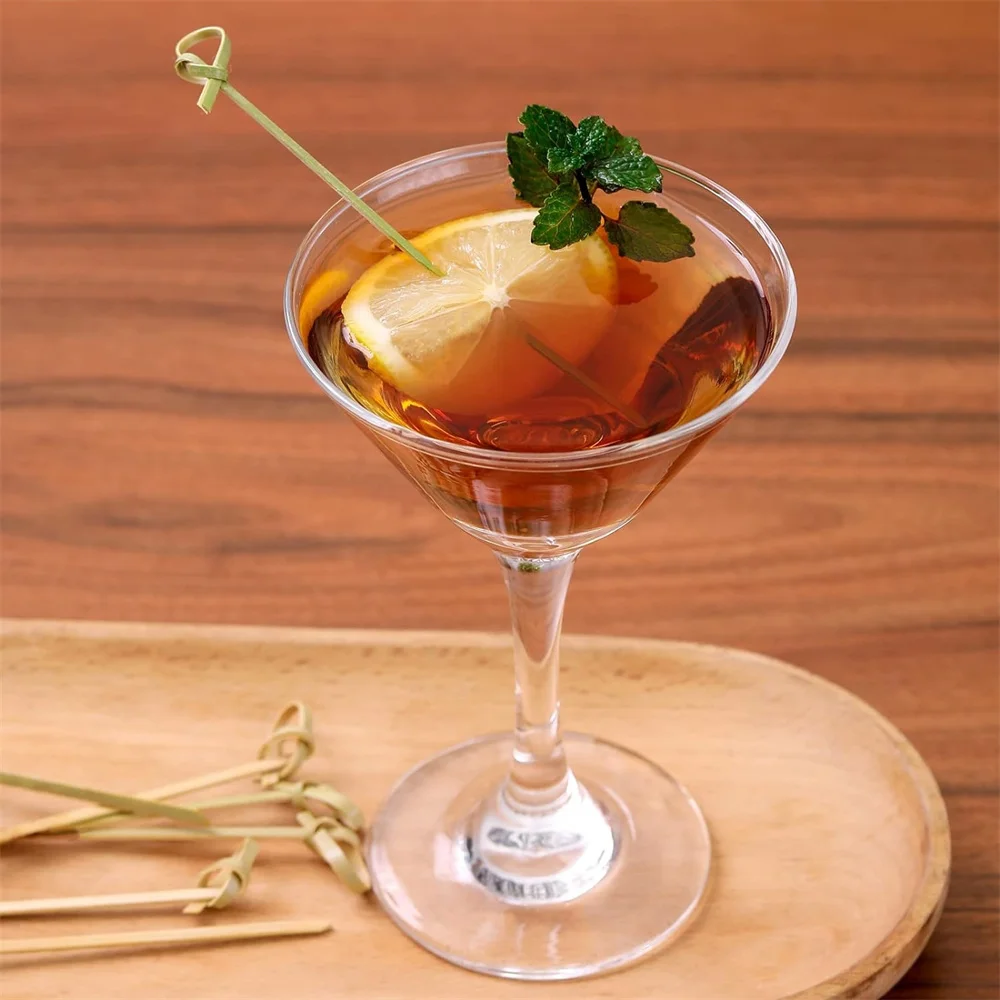 Lot De 200 Bâtonnets à Cocktail En Bambou Avec Nœud Original