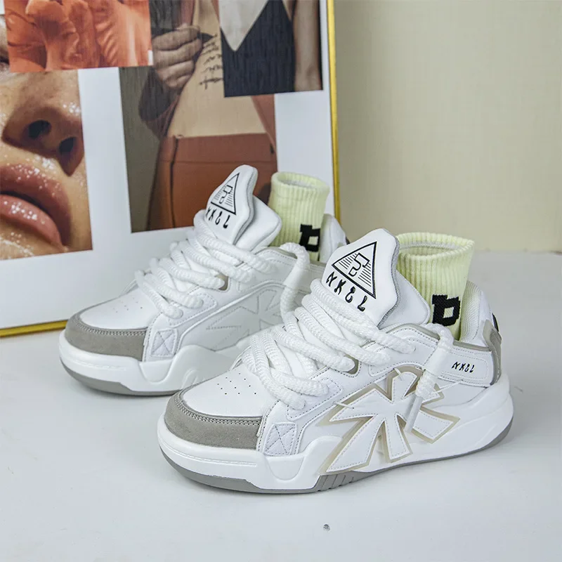 2024 Spring and Autumn Men's Thick Sole Elevated Casual Sports Shoes Fashion Breathable and Durable Running Shoes sneakers men 3