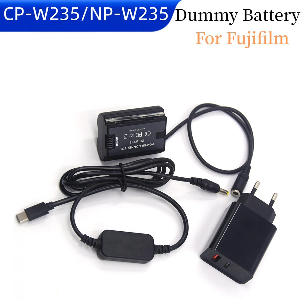 Cavo Usb Dc + Pd Qc Caricabatterie Per Fujifilm X-T4 Xt4 Gfx100S X-H2S Xh2S Gfx50Sii Fotocamere Dummy Battery Np-W235 Cp-W235 Accoppiatore