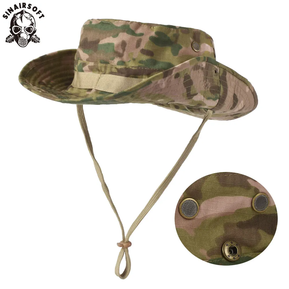 SINAIRSOFT Summer Tactical Bonnie Hunting Hat Camouflage Outdoor sports Mountaineering Cap Men Nylon Fishing camping LY1203