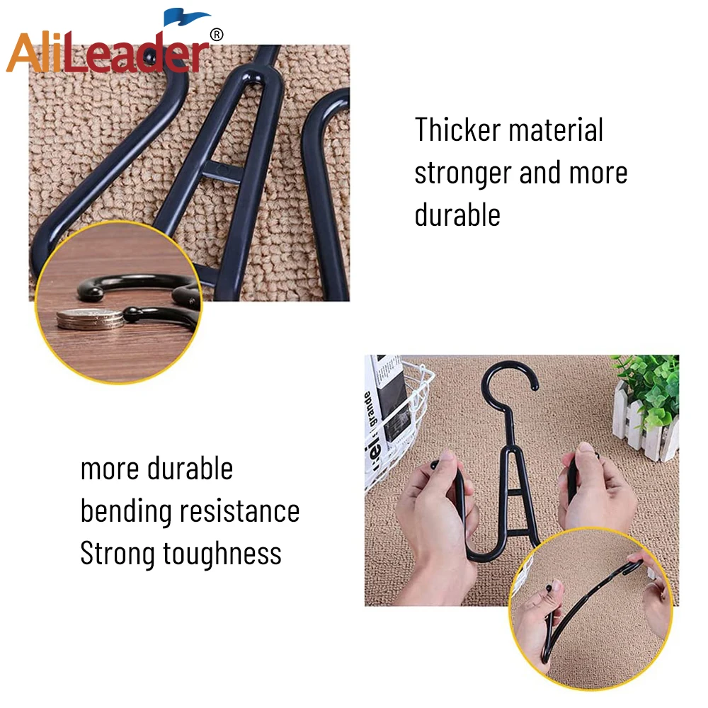 Logo Cusotm Wig Storage Bag With Hanger 60Cm 80Cm Wig Hair Extension Storage Bag With Hanger Wig Hanger With Plastic Storage Bag