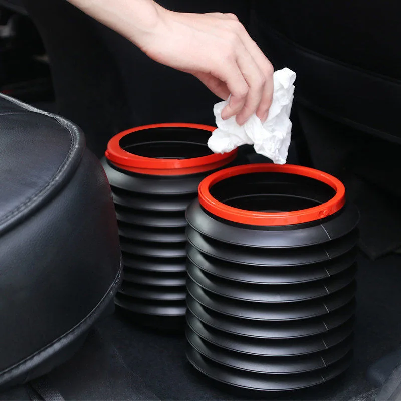 1PCS 4L Car Garbage Can Folding Car Mini Bucket 2-in-1 Portable Storage Bucket Convenient Garbage Can folding bucket car wash bucket