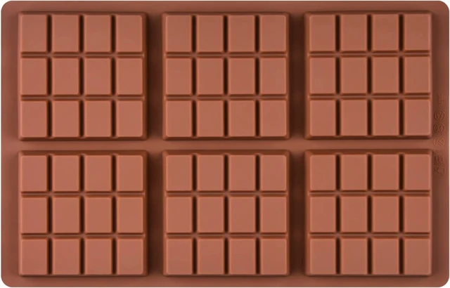 Break-Apart Chocolate Molds Silicone Chocolate Bar Sweet Molds Hot  Chocolate Energy Bar Moulds Rectangle Baking Silicone Bakeware Molds Pack  of 2