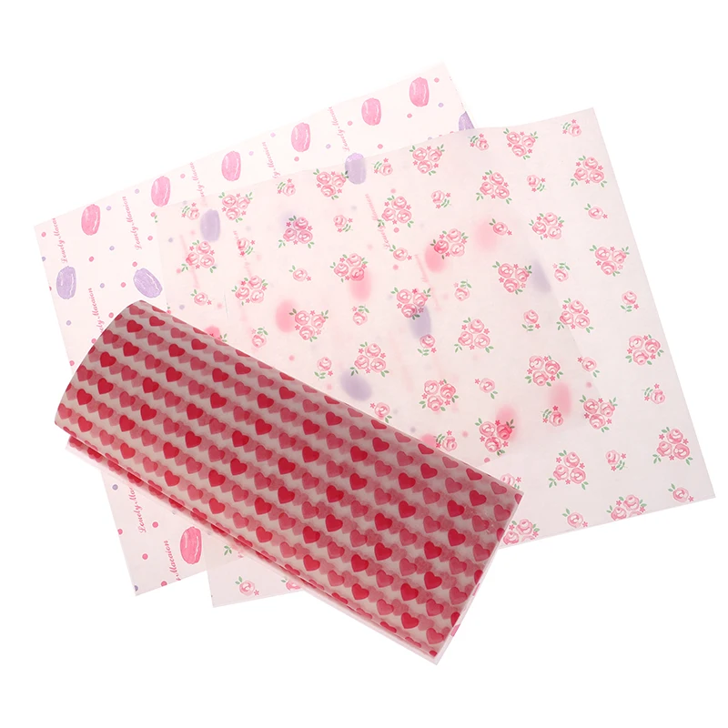 

50PCS New Wax Paper Food Wrappers Wrapping Paper Food Grade Grease Paper For Bread Sandwich Burger Fries Oilpaper Baking Tools