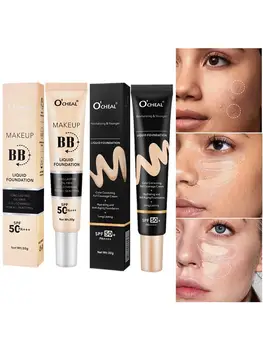Heallor BB Cream Full Cover Face Base Liquid Foundation Makeup Waterproof Long Lasting Facial Concealer Whitening Cream Korean M - Thumbnail 8