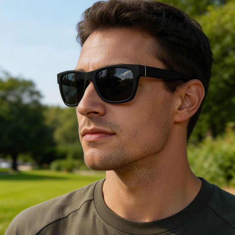 Men's Polarized UV400 Vintage Square Sunglasses