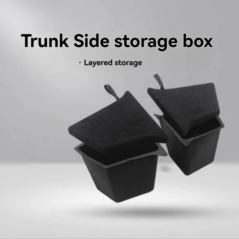 트렁크 사이드 스토리지 박스 왼쪽 오른쪽 상자 주최자 트레이 Stowing Tidying Packet Tesla Model Y 21-24 용 자동차 액세서리