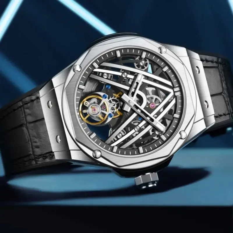 AESOP Flying Tourbillon Watch for Men Skeleton Automatic Tourbillon Movement Mechanical Wrist Watches Mens Fashion Sapphire