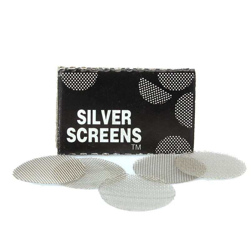 Stainless Steel gold screens Hookah Water Pipe Tobacco silver filters 20mm 100pcs for Bottom of smoking pipe Metal Combustion Mesh
