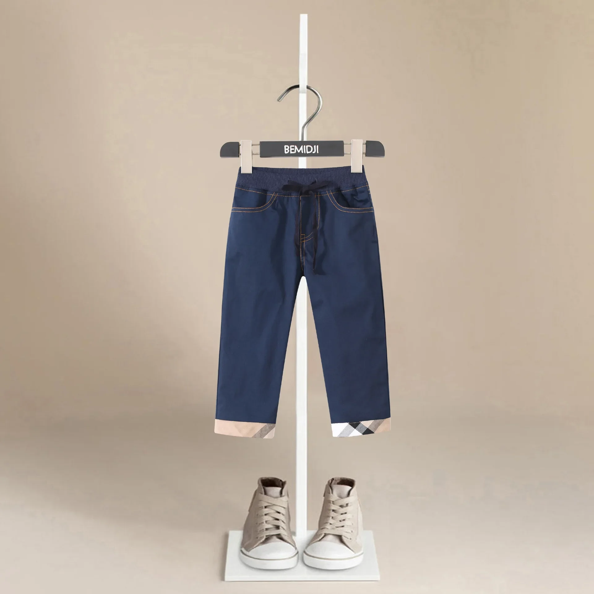 

Fashion Baby Boy Casual Pants Cotton Button Infant Toddler Children Trousers Long Denim Blue Baby Boys Loose Pant Clothes 1-6Y