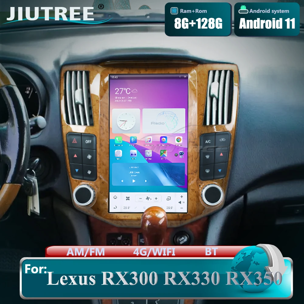 

Android11 Qualcomm Snapdragon Car Radio For Lexus RX RX300 RX330 RX350 RX400H 2004-2008 multimedia player carplay GPS Navigation